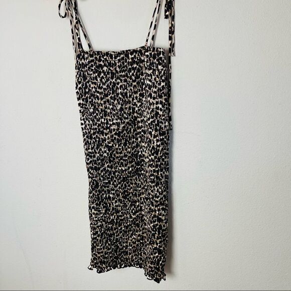 NWT Windsor Leopard Ruched Mini Dress Medium - Picture 4 of 5